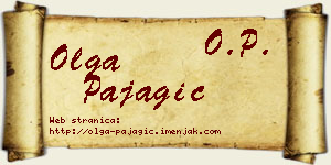 Olga Pajagić vizit kartica